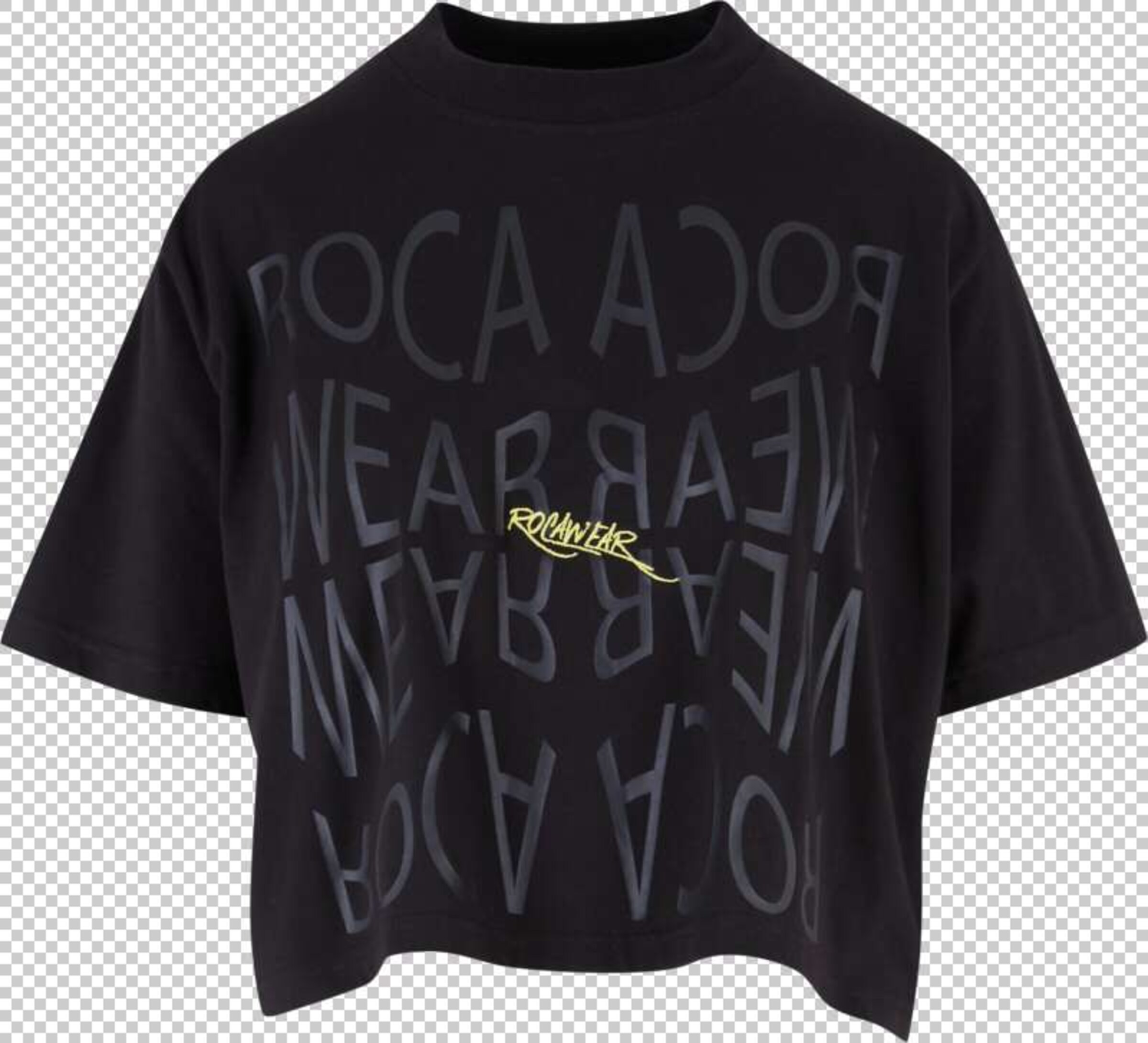 Maglietta ROCAWEAR di colore giallo / grigio scuro / nero, Visualizzazione prodotti
