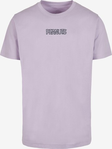 Merchcode Shirt 'Peanuts - Charlie' in Purple: front