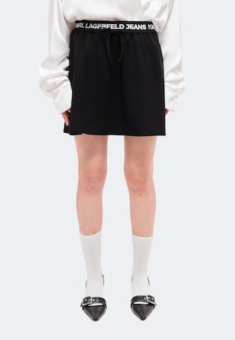 Gonna 'MILANO' di KARL LAGERFELD JEANS in nero: frontale