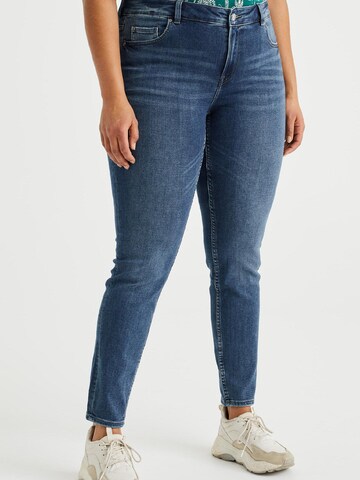 WE Fashion Skinny Jeans in Blue: front