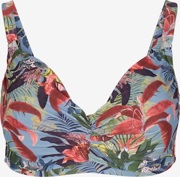 Swim by Zizzi T-shirt Bikinitop 'STANIA' in Gemengde kleuren: voorkant