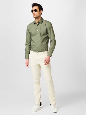 BOSS Slim fit Overhemd 'H-Hank' in Groen