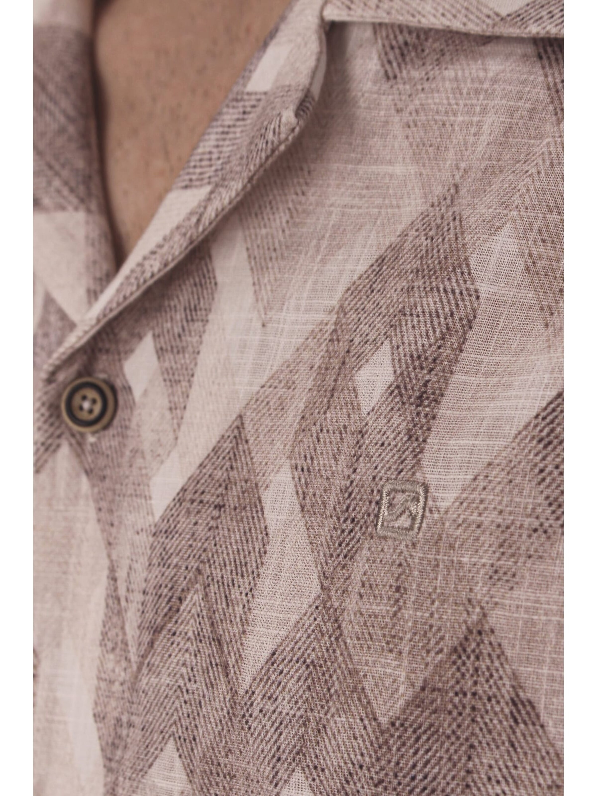 Gabbiano Comfort fit Button Up Shirt 'Roman' in Beige