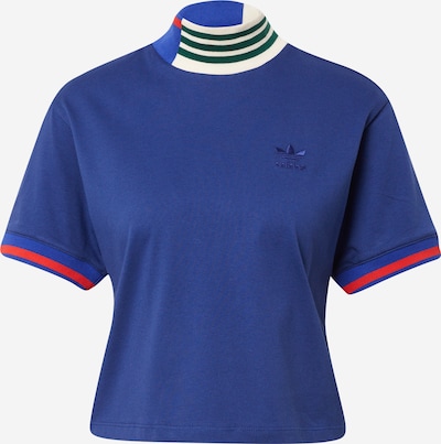 ADIDAS ORIGINALS T-shirt 'Rib Collar ' en bleu / rouge / blanc cassé, Vue avec produit