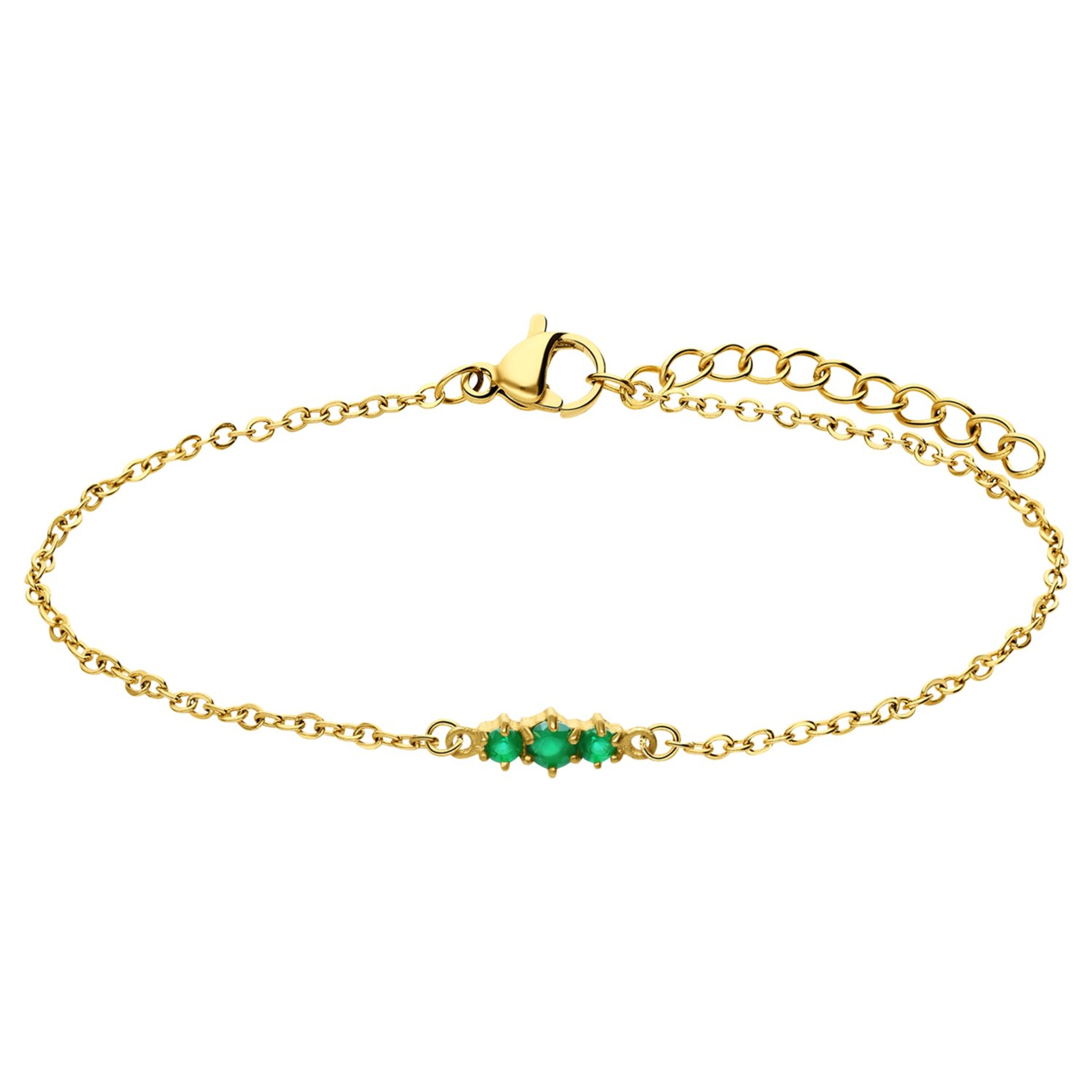 Lucardi Armband 'Bali' in Goud: voorkant