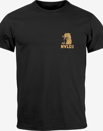 Neverless Shirt 'Eat pasta' in Schwarz: Vorderseite