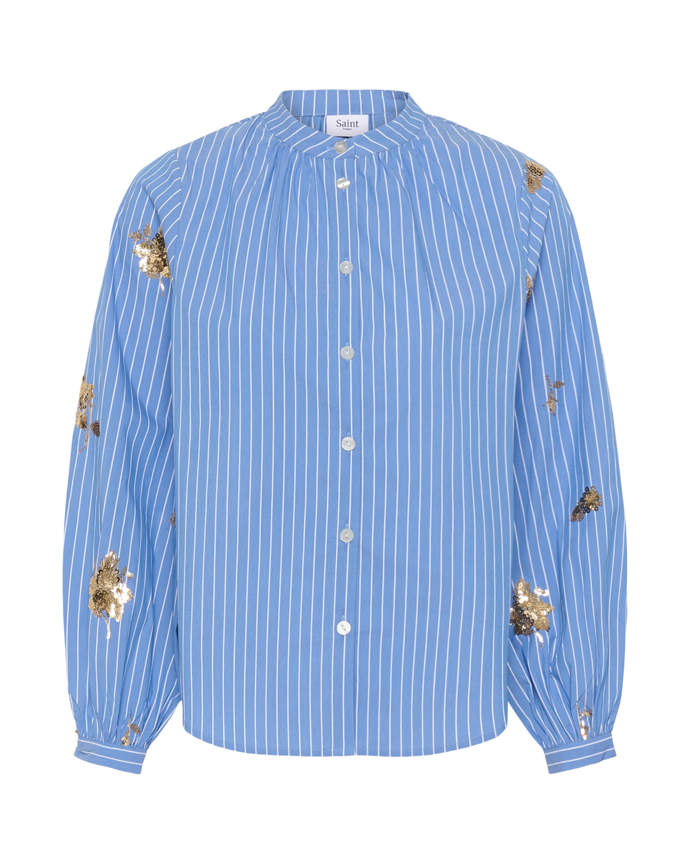 SAINT TROPEZ Bluse 'SoleilSZ' in Blau: Vorderseite