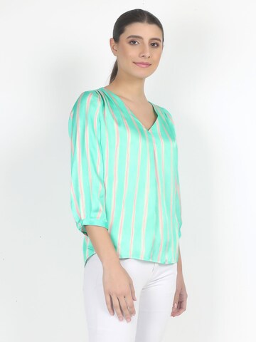 VICCI Germany Elegante Bluse gestreift in Grün