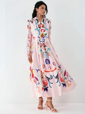 MSN Collection Maxi Kleid in Pink