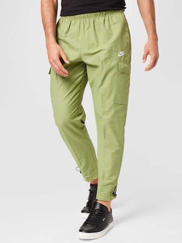 Nike Sportswear Tapered Cargo trousers 'REPEAT' in Green: front