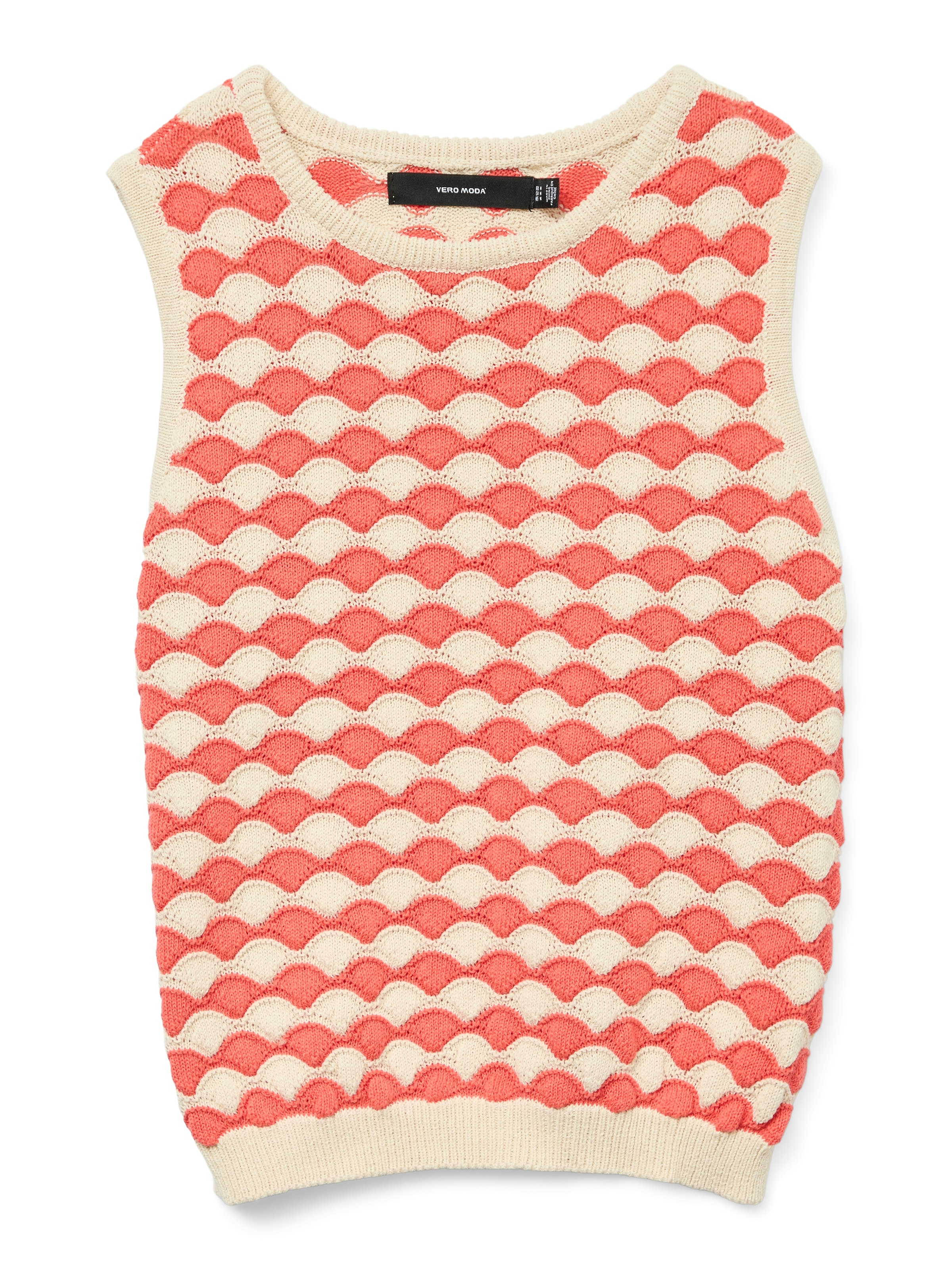 Tops en tricot 'VMCARRY' VERO MODA en beige : devant