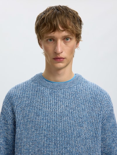 SELECTED Pull-over 'SLHTILUM' en XS en bleu chiné, Vue avec produit