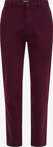 WE Fashion - Slimfit Calças chino em roxo: frente