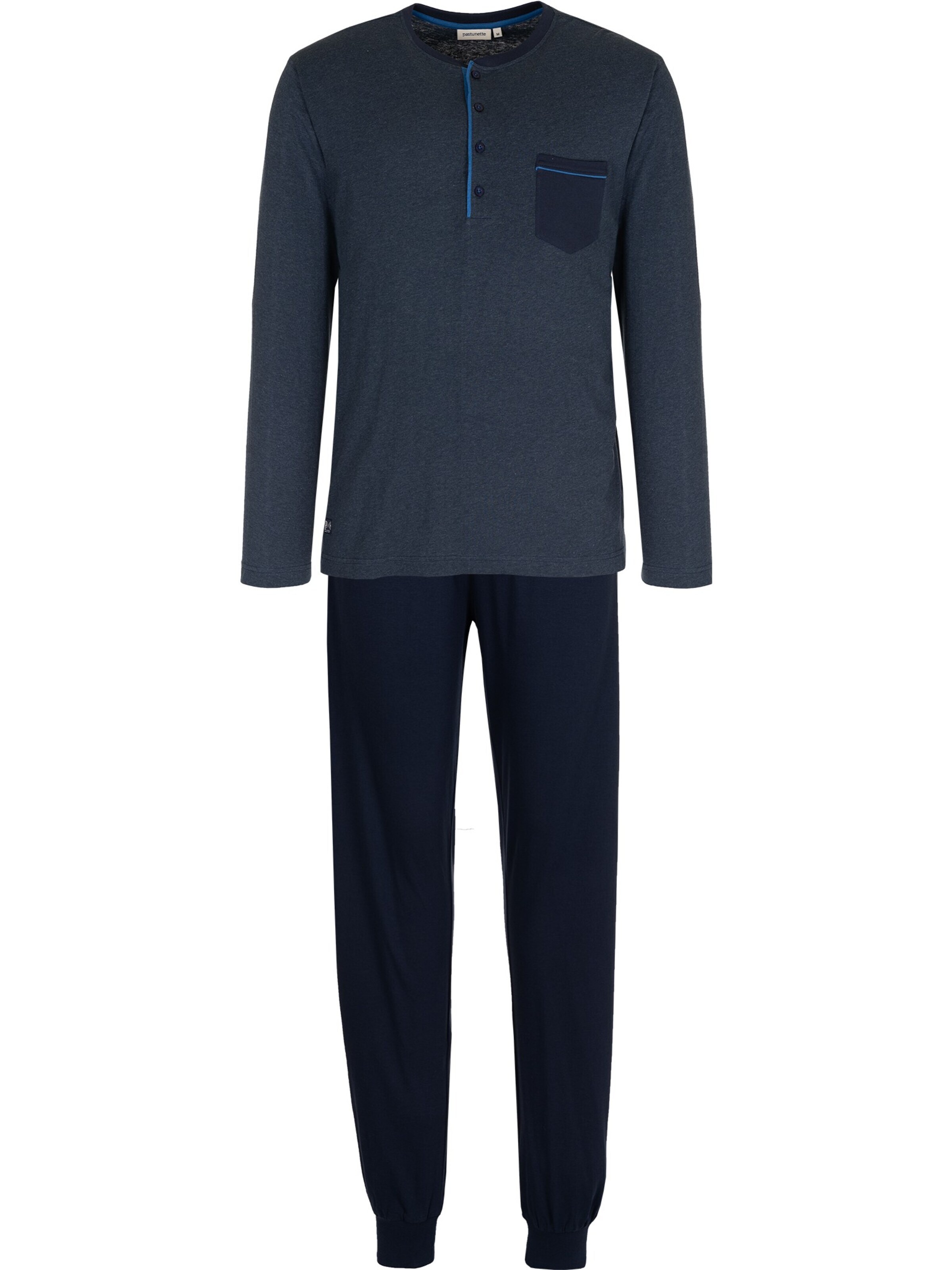 Pastunette Long Pajamas in Blue: front