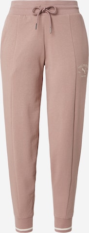 PUMA - Tapered Pantalón deportivo 'CLASS' en beige: frente