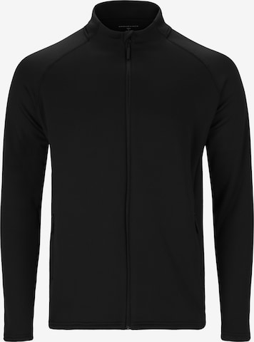 ENDURANCE Athletic Zip-Up Hoodie 'Almatt' in Black: front