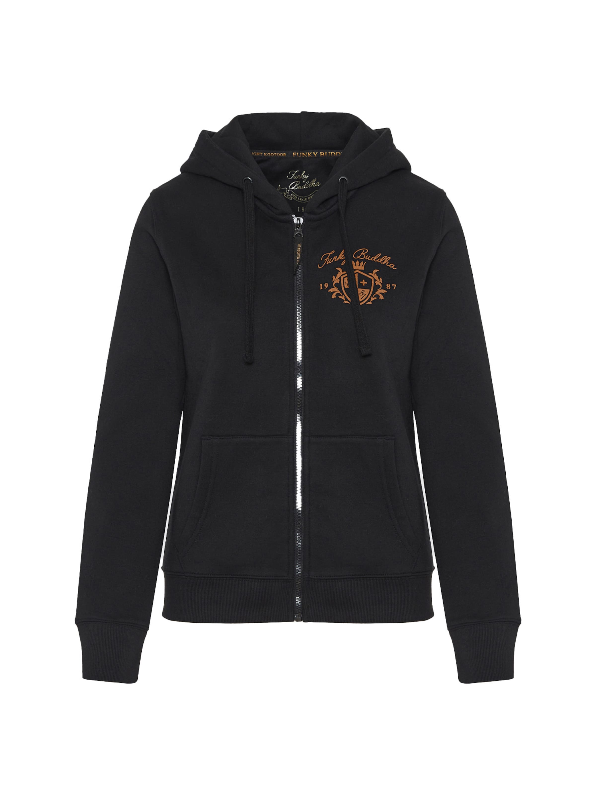 Funky Buddha Sweatjacka i svart: framsida