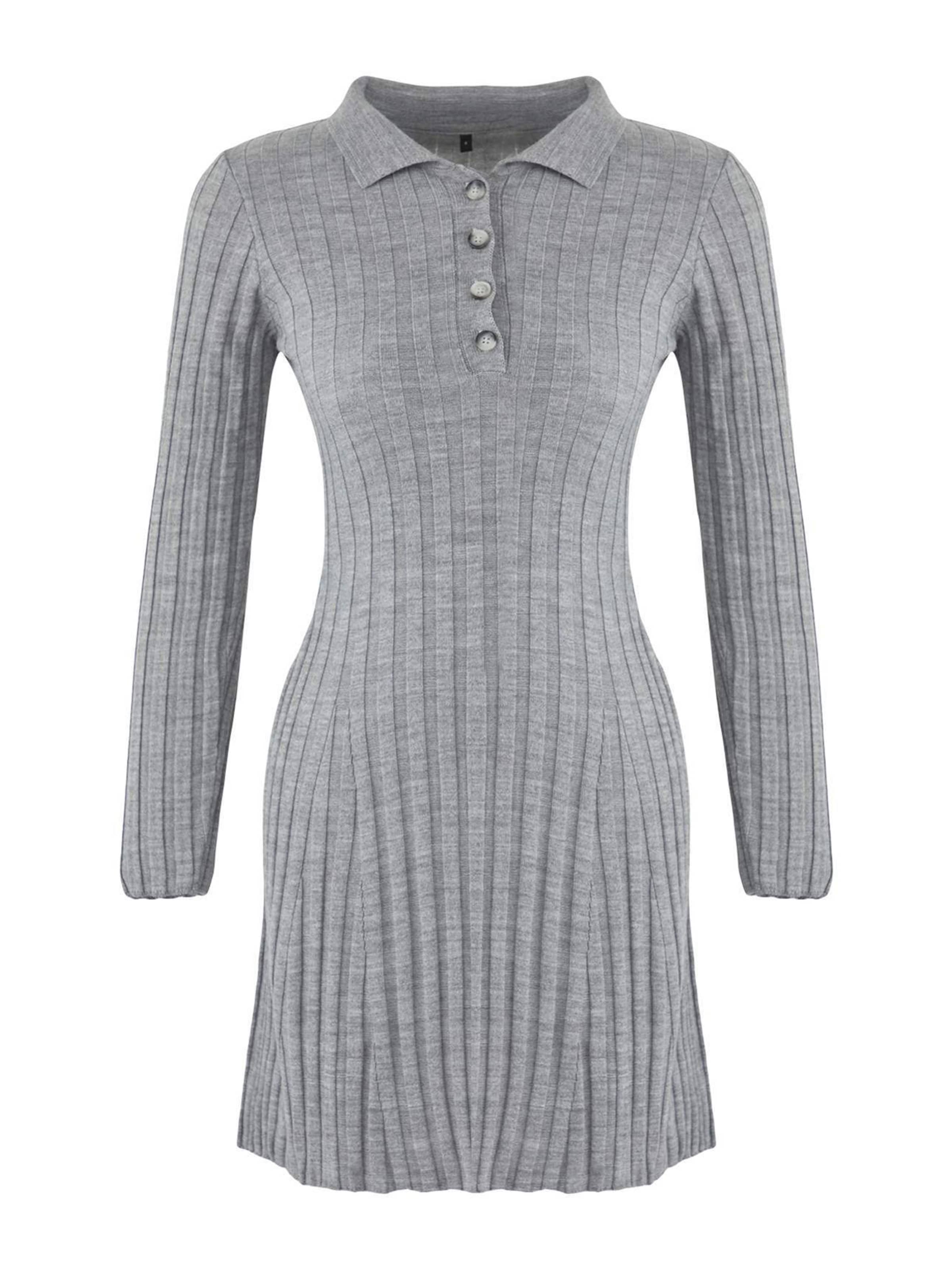 Trendyol Robes en maille en gris, Vue avec produit