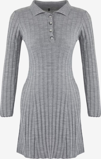 Megzta suknelė iš Trendyol, spalva – pilka, Prekių apžvalga