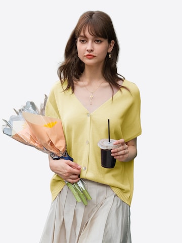 Imily Bela - Cárdigan en amarillo: frente