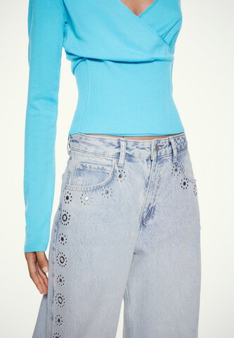 Pull&Bear Baggy Jeans in Blau