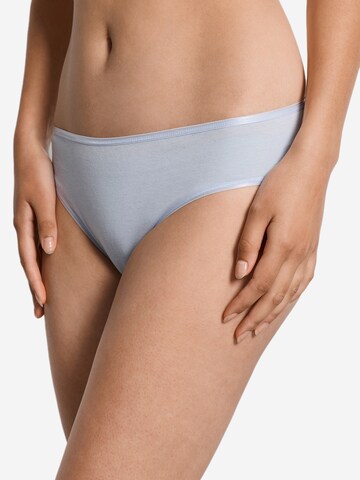 Hanro Slip 'Cotton Seamless'‌‌ in Blau: Vorderseite