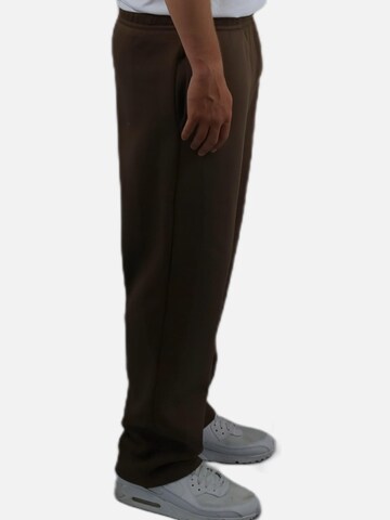 HEFTYKA Loose fit Workout Pants 'OPEN' in Brown