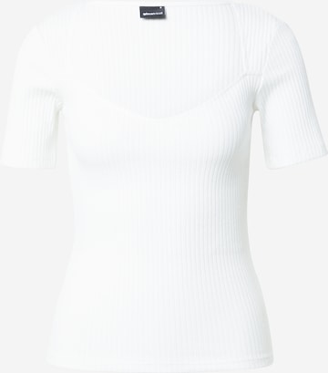 Gina Tricot Тениска 'Gia' в бяло: отпред