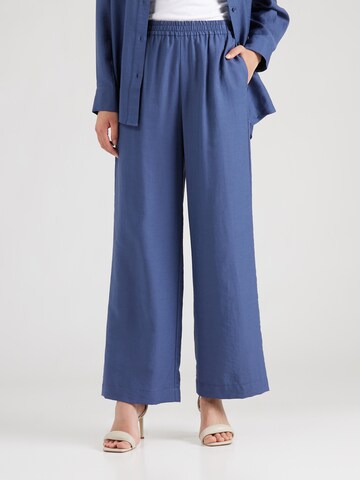 MSCH COPENHAGEN Wide leg Trousers 'Disa' in Blue: front