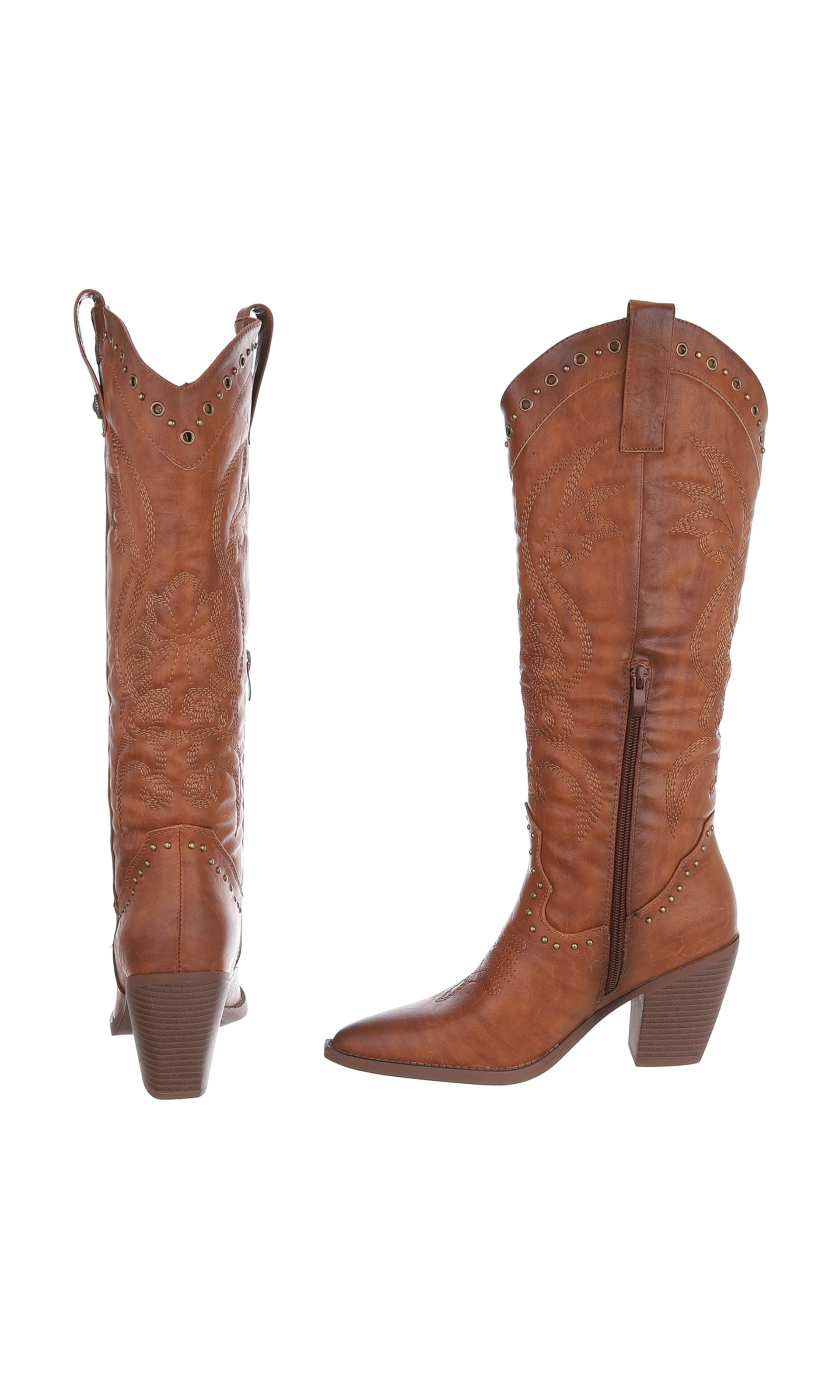 Ital-Design Cowboystiefel in Braun