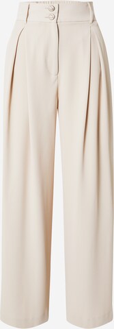 River Island Zvonové kalhoty Kalhoty se sklady v pase – béžová: přední strana