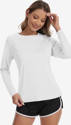 Haut de sport 'UV Protection Shirt' MEETWEE en blanc : devant