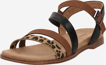 s.Oliver Sandalen met riem in Beige: voorkant