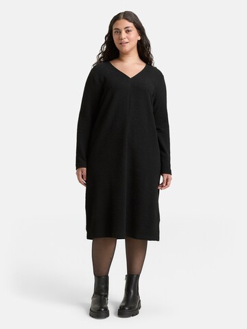 Tom Tailor Women + Kleid in Schwarz: Vorderseite