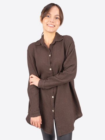 Seasons of April Bluse 'Susie' in Braun: Vorderseite
