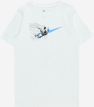 Nike Sportswear Тениска 'SOCCER BALL FA23' в лазурно синьо / сиво / черно / бяло, Преглед на продукта