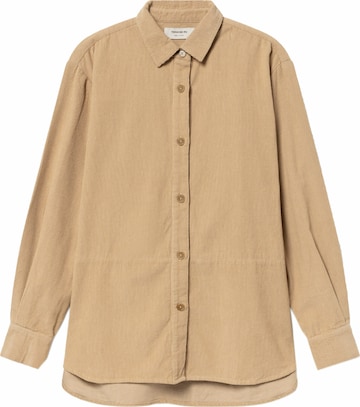 Thinking MU Blouse 'Charlotte Overshirt ' in Brown: front