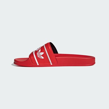 ADIDAS ORIGINALS Beach & Pool Shoes 'Adilette' in Red