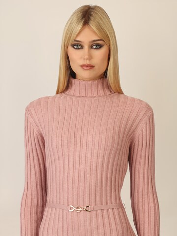 APART Knitted dress in Beige