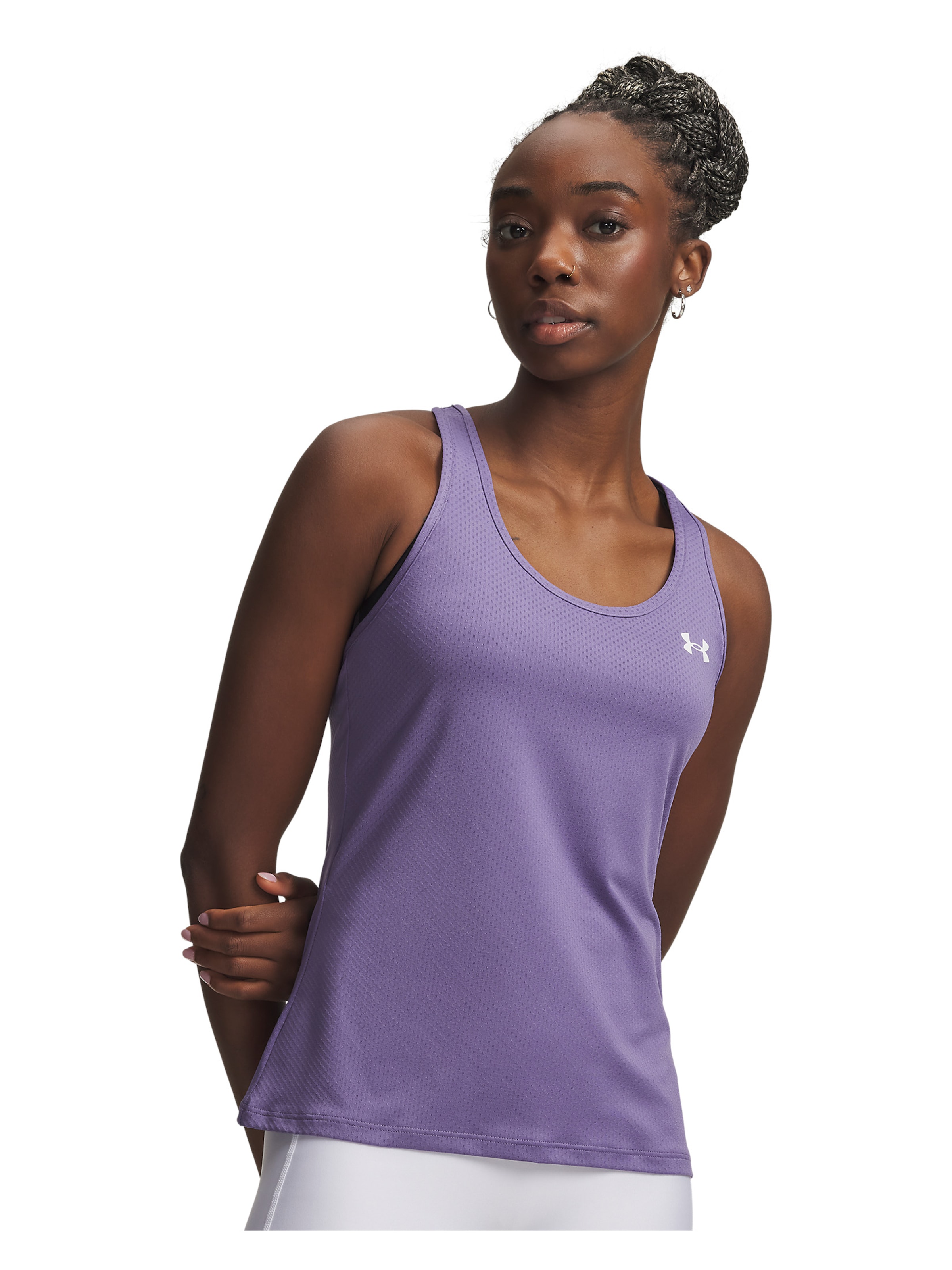 UNDER ARMOUR Sporttop 'Tech' in Lila: Vorderseite