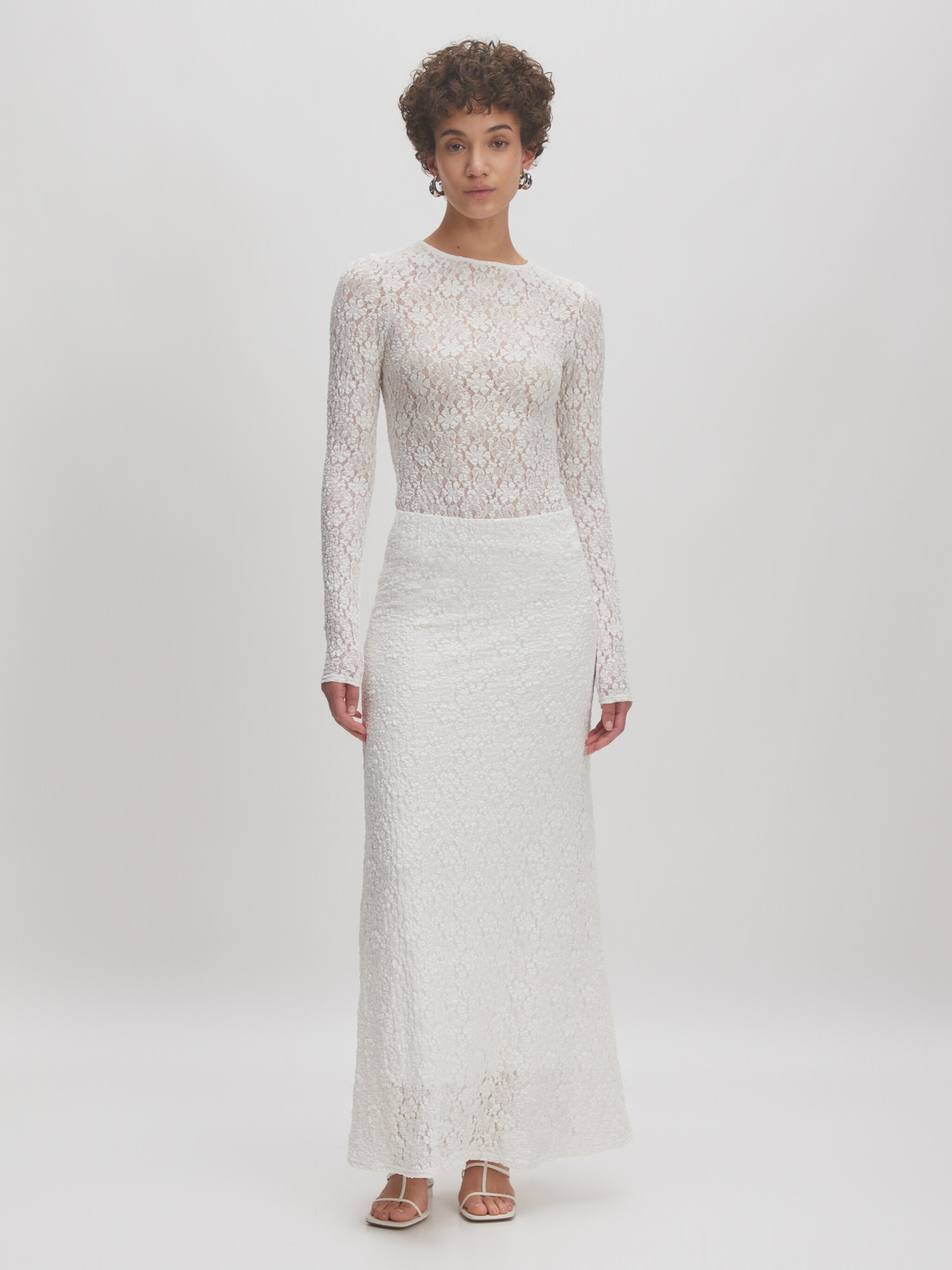 EDITED Producten Shirt body 'Janiya' Wit