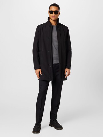 Coupe slim Pantalon à plis 'Genius' BOSS Black en noir