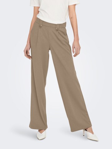 ONLY Wide leg Pleat-front trousers 'ONLSANIA' in Beige: front