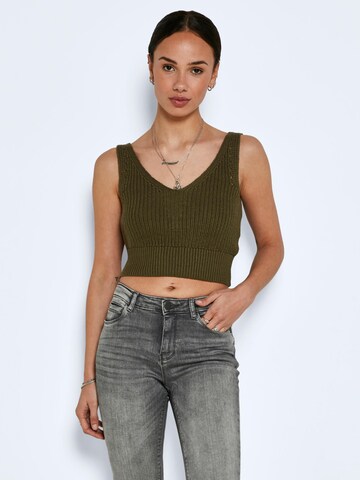 Noisy may Knitted Top 'Sara' in Green: front