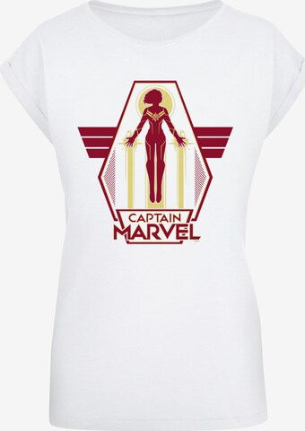 T-shirt ' Captain Marvel - Flying Warrior' ABSOLUTE CULT en blanc : devant