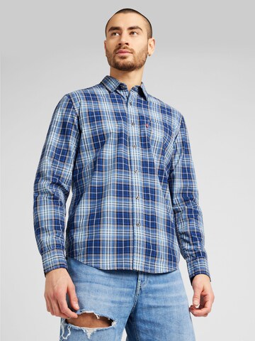 LEVI'S ® Regular fit Button Up Shirt 'SUNSET' in Blue: front