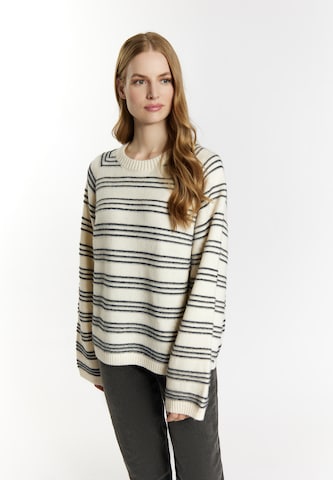 Pullover 'Altiplano' di DreiMaster Vintage in bianco: frontale