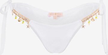 Moda Minx - Braga de bikini en blanco: frente