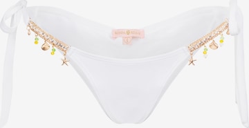 Moda Minx - Braga de bikini en blanco: frente