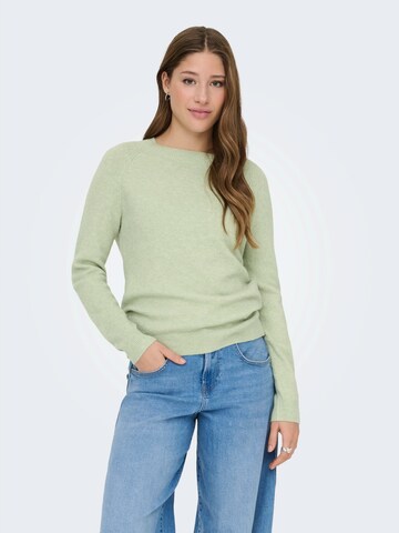 ONLY Pulóver 'ONLRICA' - zöld: elől